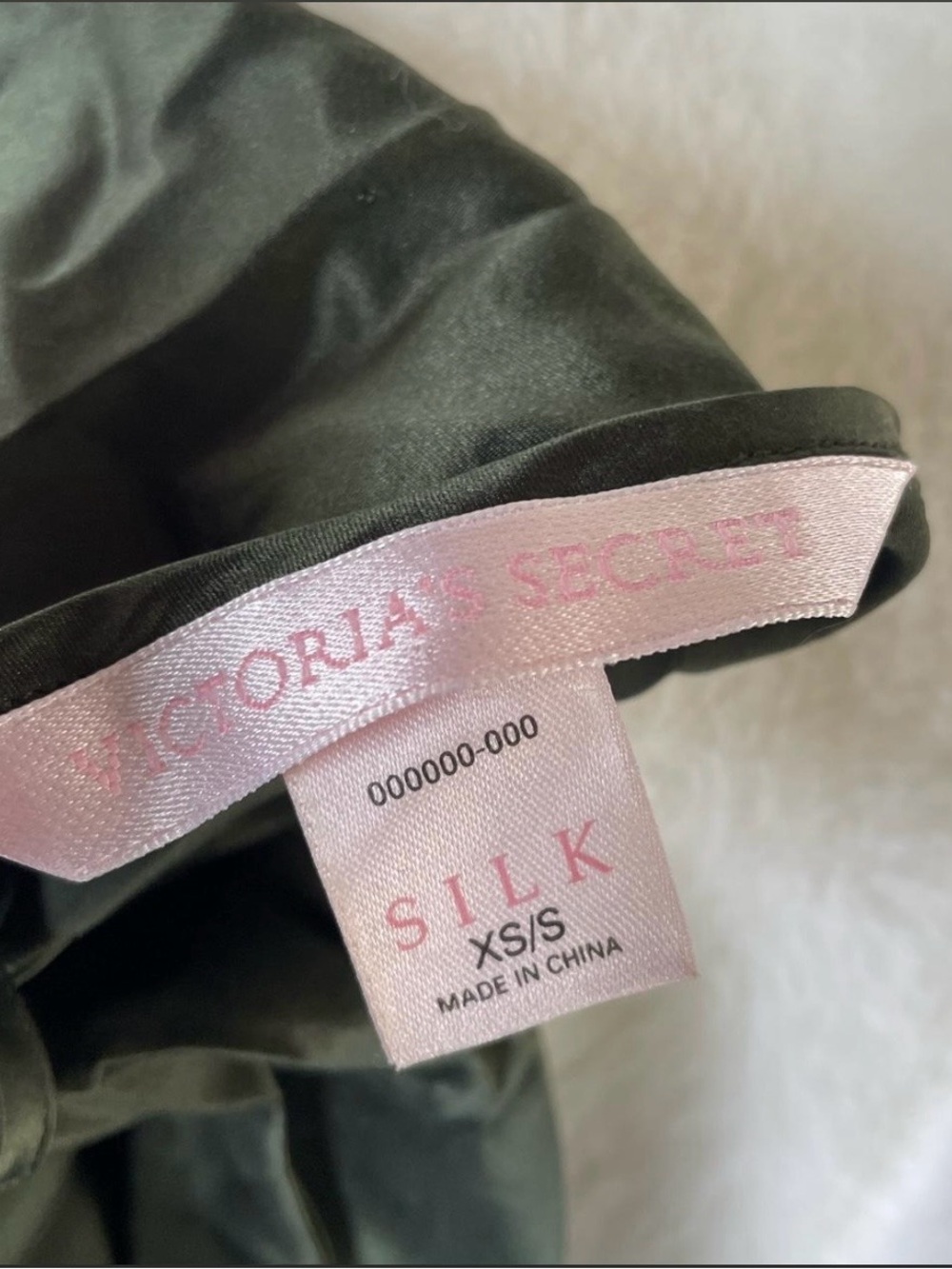 Vintage Victoria's Secret Silk Cami in Olive Green - Picture 5 of 5